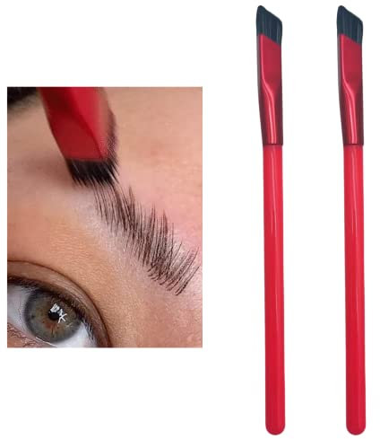 JYCRA 2 Stück Multifunktions-Augenbrauenpinsel, tragbar, abgewinkelt, Augenbrauen-Pinsel, professionelle Augenbrauen-Haarstrich-Pinsel für Make-up-Pinsel