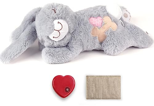Pet Prime Hundeherzschlag Spielzeug Welpe Verhaltenshilfe Spielzeug Herzschlag Plüschtier für Haustier Plüsch Welpenspielzeug - Plüschbär (Snuggle Rabbit)
