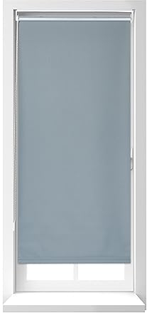 Relaxdays Thermorollo, ohne Bohren, Klemmfix, Kettenzug, 70x220 cm, Stoffbreite 66 cm, blickdichtes Klemmrollo, grau