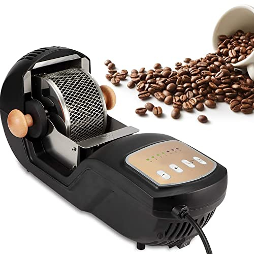Tostatrice automatica per caffè, tostatrice elettrica professionale per chicchi di caffè, aria calda regolabile a 7 marce, cottura e raffreddamento automatici, capacità 1600 W 300 g, per cas