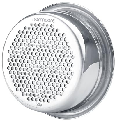 Normcore Cestello filtrante ad alta estrazione, 58 mm, 22 g, a doppio strato, in acciaio inossidabile 304, spessore 0,8 mm, viene fornito con uno schermo a disco da 58,5 mm, 22 grammi