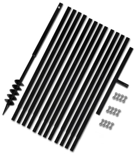 Home Outdoor SonstigesErdbohrer mit Griff 80mm mit Verlängerungsrohr 13m Stahl