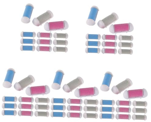 Beaupretty 60pezzi Ricariche Testine Per Rimuovi Morta Accessori Pedicure Per Dei Rosa Grigio Blu