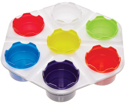 Baker Ross FN237 Colour Paint Palette - Pack of 1, Paint Palettes for Arts and Crafts, Easy Clean Paint Pots