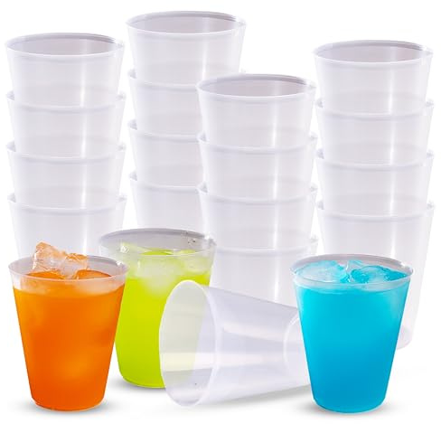 TUKA - 1000 Vasos Reutilizables Tipo Sidra de 500 ML - Plástico Duro Resistente - Ecológicos - Libre de BPA - Para Fiestas, Eventos, Copas, Gin Tonic - Vasos Grandes (1000, 500 ml)