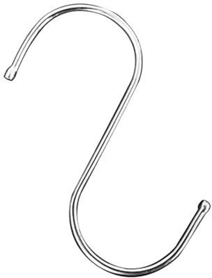 Ganci sospesi a forma di S - Ganci a S | Ganci appendiabiti in acciaio inossidabile | Ganci a S in metallo | Gancio appendiabiti S | S Ganci appendiabiti per cucina, camera da letto, bagno | Gancio pe