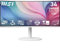 MSI Modern MD342CQPW 34 Inch UWQHD 1500R Curved Monitor - 3440 x 1440 VA Panel, KVM, PIP/PBP, Wide Color Gamut, Eye-Friendly Screen, Built-in Speakers, 3-Way Adjustable - HDMI 2.0b, DisplayPort (1.4a)