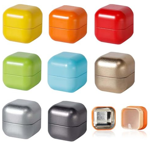 KUBDPQOR Set di Barattoli per Spezie e Te - Scatola per Te ed Infusi, Porta Tisane e Bustine da Te, Barattoli in Latta - Ideale per Conservare Te e Caffè Solubile