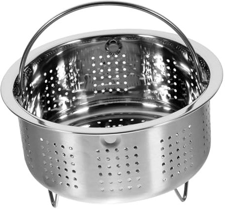 BRIGHTFUFU Edelstahldampfkorb Runde Dampfgarerhalter Für Kochtopf Dampfgestell Zum Garen Von Gemüse Und Anderen Speisen Mit Griffdesign Für Küche