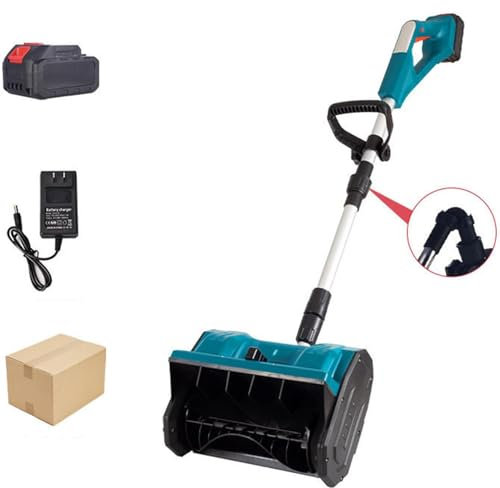 RayGenius Souffleuse à Neige Rechargeable, Pelle à Neige éLectrique, Largeur 33 Cm, Profondeur 20 Cm, Distance De Projection 8 M, DéNeigeuse éLectrique TéLescopique Ergonomique.,1Xbattery