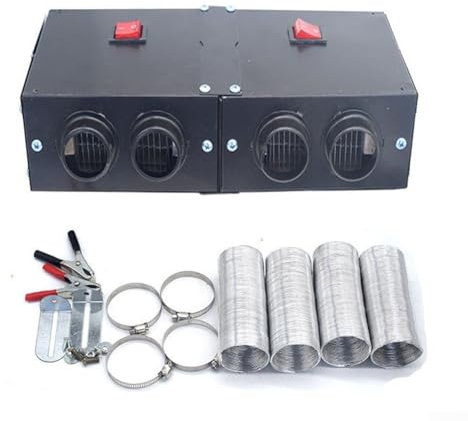 Tragbarer Auto-Heizlüfter, 12 V, 500 W, Windschutzscheiben-Entfroster, Demister-Heizwärmer, für Fahrzeuginnenraum, schnelles Abtauen, Defog, konstante Temperatur, leiser Betrieb mit Kupferkabel