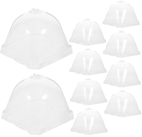 HANABASS 10pièces Cloche De Jardin Transparent Couvre-Plantes Réutilisable avec Ventilation pour des Plantes Intérieur Et Extérieur