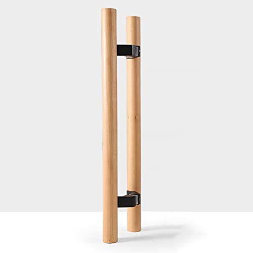 HCZKIUJY Türgriff aus Holz, zum Drücken/Ziehen, zweiseitiger Türgriff für Scheuneneingänge und Badezimmer, für Glastüren innen/außen, Duschtüren, Vordertüren，Style2-150cm/59inch