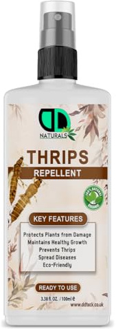 DD Teck 100% Natural Thrips & Bug Killer Spray – Insecticidal Soap for Houseplants | Eco-Friendly Plant Protection | Fast-Acting, Pet-Safe & Non-Toxic Solution for Thrips Infestation (100ml Spray)