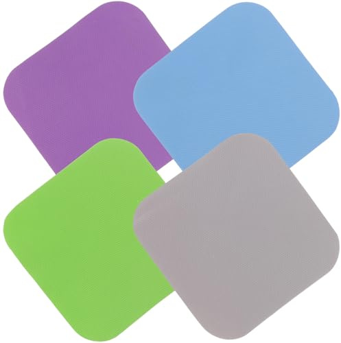 Healifty 4 pezzi Tappetini Barattoli Antiscivolo Gomma da Colorati Grigio Strumento Multifunzionale per Aprire Bottiglie e Barattoli con Facilità e Comfort per Tutti