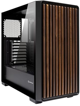 UNYKAch Caja ATX Revelat Madeira Black con Lateral de Cristal Templado Apta para Tarjetas de hasta 425 mm y Refrigeración Líquida de hasta 360 mm