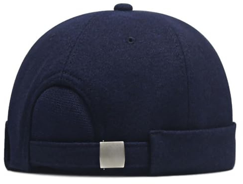 YAMEE Cappello Docker Uomo Vintage,Berretto Docker Uomo in Lana Mista Regolabile,Cappello Marinaio con Fodera in Peluche