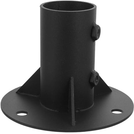 TOYANDONA Flasque de Sol Lourd pour Poteau de Clôture Support de Montage pour Drapeau Rampe et Terrasse Base pour Fixation Métallique