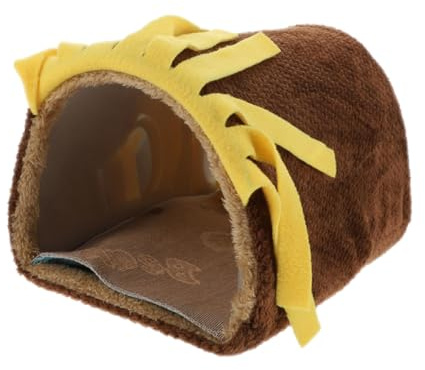 Hemobllo Casa Túnel para Hámster y Conejillos De Indias Borlas, Nido De Animales Pequeños De Tela Duradera, Tamaño Pequeño, para Juegos y Descanso De Mascotas Pequeñas