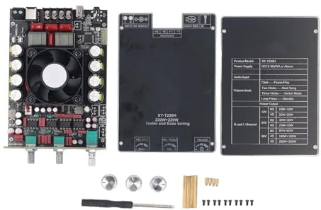 Fafeicy Bluetooth 5.2 Sound Amplifier Board 220W High Power Dual Channel Module with AUX USB Input for DIY Home Audio and Speaker Projects
