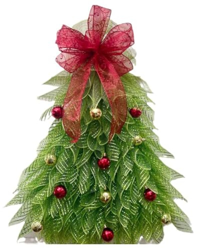 Bosiyrggrl Couronne d'arbre de Noël Faite à la Main, Couronne de Porte D'Entrée, Couronne de Noël, Couronne de Porte, Couronne D'Intérieur et D'Extérieur