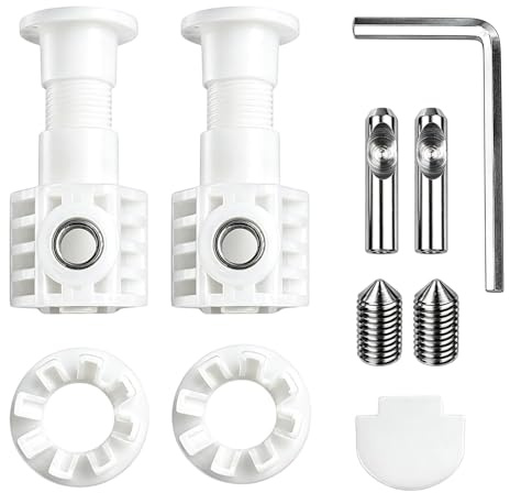 1 paio di fissaggi per WC, kit di fissaggio per WC da appendere alla parete, kit di ricambio universale con staffa a chiave esagonale e viti, accessori per l'installazione del WC, staffa di