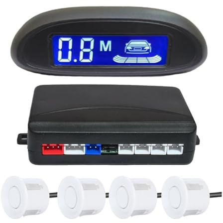 Bilparkeringshjälp Flera radar Bil Backradar | Car Parktronic parkeringssensorsats radar(White)