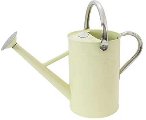 Kent & Stowe 4.5L Metal Watering Can in Vintage Cream, Rust-Resistant Galvanised Watering Can with Handle and Detachable Rose, Classic All Year Round Garden Tools Made from Steel