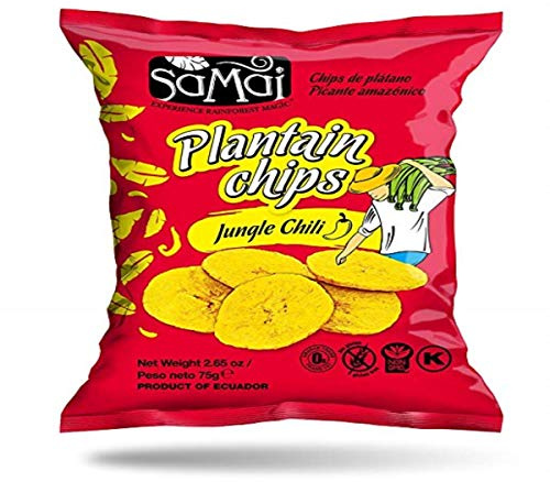 Samai Plantain Chips, Lime, 2.5 Ounce (Pack of 15)