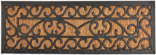 Esschert's Design RB168 Rubber Doormat and Coir, black/brown,75_x_25_cm