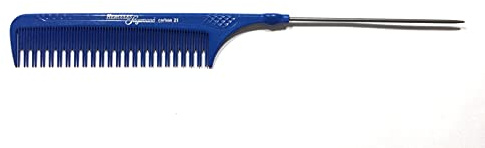 Hercules Sägemann HS C21 carbon 21 Profi Ergo-Nadel-Toupierkamm blau (antistatisch) Carbonkamm wechselnde Zahnung 2/1, 8,75 Zoll Kamm Nadeltoupierkamm (21b)