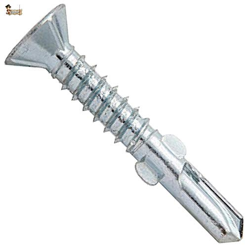 BricoLoco selbstschneidende Flügelschraube für die Holzverbindung mit Metall Zur Verlegung von Holz auf Metallträgern ohne Vorbohren. (100, 4,8 x 60)