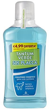 Tantum Verde SOS Afte Mundspülung gegen Afte, Ulcera, 120 ml | Kleine Verletzungen des Mundes, reduziert Schmerzen, Barriere-Effekt bis zu 6H, ohne Alkohol, sanfte Formel