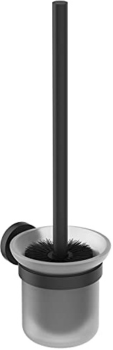 Ideal Standard Ensemble Brosse WC et Support pour Cuvette Toilette Noir mat Suspendu IOM Fixation Murale A9119AA