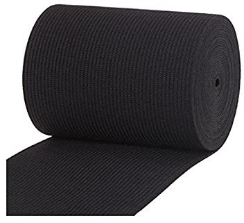 Bande élastique noire pour couture et bricolage - 3 m x 80 mm
