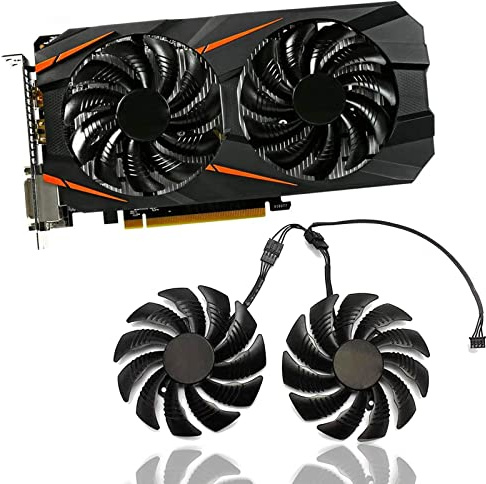 Dotodo 88MM T129215SU PLD09210S12HH P106-100 Ventilateur de refroidissement pour carte graphique Gigabyte GTX 960, GTX 1050, GTX 1060, GTX 1070, GTX 1070 ti/RX 470 570 580 )