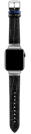 Ted Baker Black Croco Leather Strap for Apple Watch® (Model: BKS42F226B0), Black