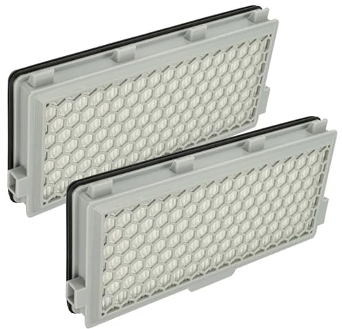 vhbw 2x filtre compatible avec Miele Complete C3 Silence Ecoline aspirateur | filtre d'évacuation HEPA blanc