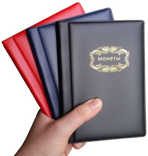 ZYWUOY 1 x Münzalbum-Bücher, 120 x Münzalbumhalter, 10 Seiten für Münzen, Sammelbuch