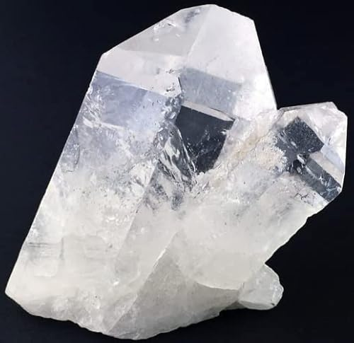 TENET - Natürlicher Rohstein für Heilstein Reiki-Meditation (Quarz-Druse Ialine Bergkristall 2-4 cm)