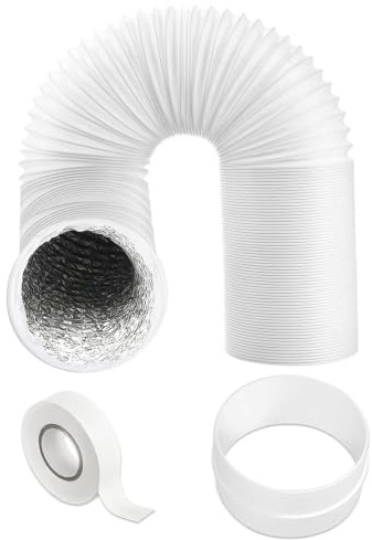 SPARES2GO Insulated Duct Hose Extension Kit for Black & Decker Air Conditioner (6m, 5 Inches, 125mm)