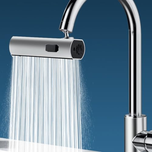 Rubinetto Aeratore 3 Modalità, Prolunga con Filtro Antispruzzo, Risparmio Idrico per Lavello Cucina e Bagno