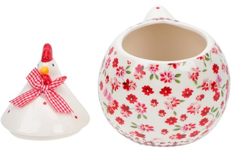 Gallina Barattolo Di Stoccaggio Biscotto In Porcellana Con Coperchio Contatore Portauova Snack Bowl Decor Contenitori Di Caramelle Per Regali Cibo Sigillante Può Pasqua Cookie