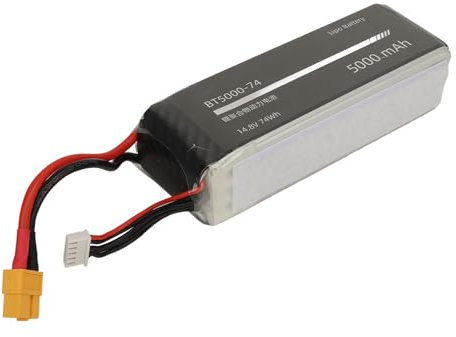 14,8 V 5000 MAh Lipo-Akku, 4S Li-Ionen-Polymer-Akku für Flywing FW450 V3 RC-Fernbedienungshubschrauber, Hubschrauber-Lithium-Polymer-Akku mit Kurzschlussschutz