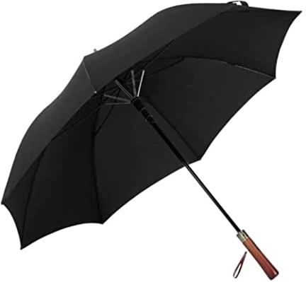 PIPONS Regenschirme für Regen Großer Retro-Golfschirm mit Holzgriff, winddicht, automatisch öffnend, Stockschirm für Männer und Frauen Reise Regenschirm(B)