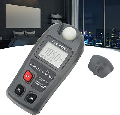 Digitaler Lichtmesser mit Hoher Genauigkeit, Testbereich 0,1–200000 Lx, 0,01–20000 Fc, LCD-Display für Fotografie, Pflanzen, Innen- und Außenbereich