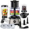 YASHE Multifunctional Food Processor - Mixer, Grinder, Crusher, Citrus Juicer, Simple Operation for Blending, Slicing, Dicing, Mincing, Shredding, Kneading Dough, 2.5L Bowl & 1.5L Blender, 1300W