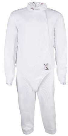 HXYhydrypd 450N Fechten-Sportuniformanzug, 3-teiliger Schutzanzug, Unisex, Hose, Jacke, Weste, Set für Folie, Epiensäbel, rechte Hand (Nr. 40)