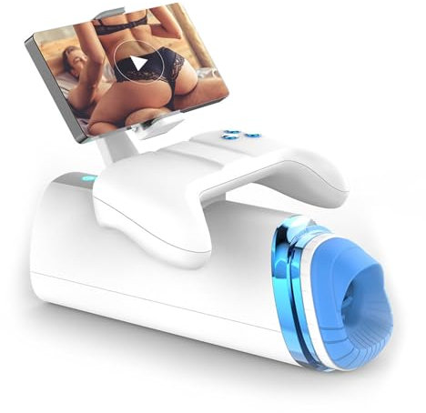 Masturbador Masculino Automático, Juguetes Sexuales Para Hombres, Masturbadores Manos Libres Con 6 Vibraciones Escrotales, Calefacción Por Empuje, Diseño De Mango, Control Y Soporte Para Teléfono,B