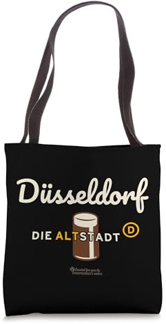 Düsseldorf Old Town Word Game Glass Altbier Düsseldorf Tote Bag